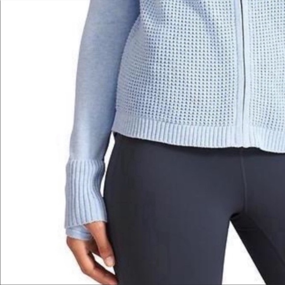 Athleta Outlands Zip Up Waffle Knit Sweater - Picture 5 of 5